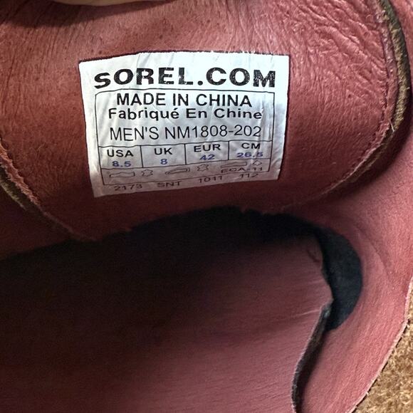 Sorel Mens Wingtip Leather Oxford Shoe Lace Up Brown Size 8.5 Casual Comfort - Picture 9 of 9
